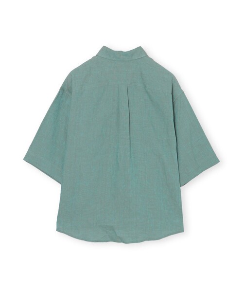 ブラウス シャツ GREY LABEL リネンシャンブレーショートスリーブシャツ レディース セール】GREY LABEL リネンシャンブレーショートスリーブシャツ