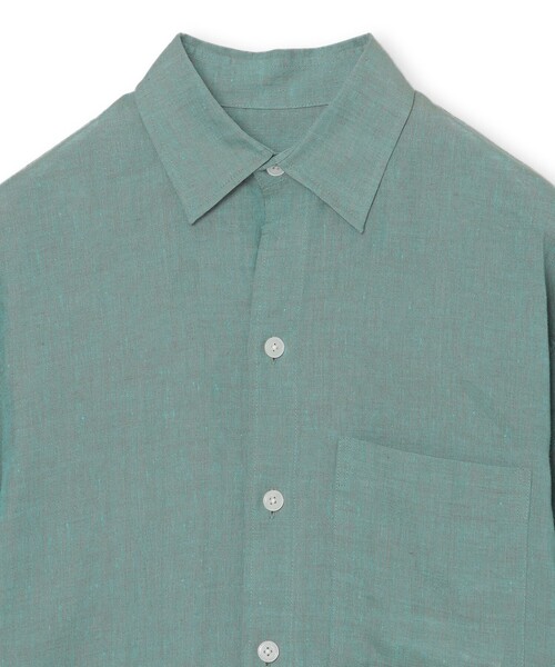 ブラウス シャツ GREY LABEL リネンシャンブレーショートスリーブシャツ レディース セール】GREY LABEL リネンシャンブレーショートスリーブシャツ