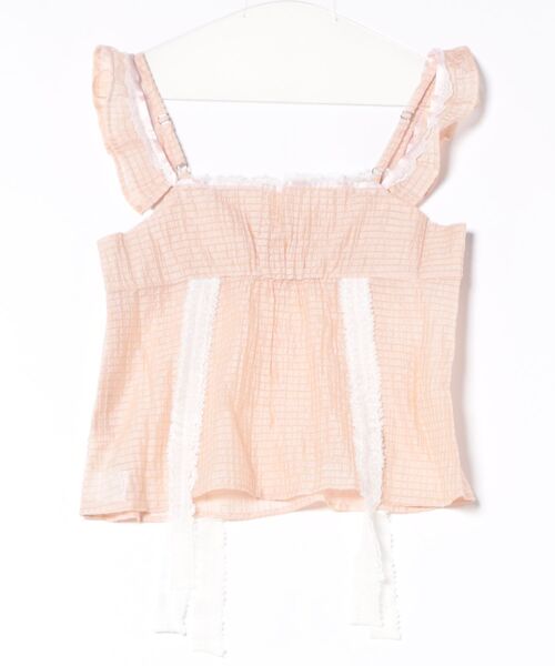 TINA:JOJUN(ティーナジョジュン)の「ハートネック キャミブラウス TINA:JOJUN(キャミソール・レディース・アイボリー/サーモンピンク・M)」の20枚目の写真
