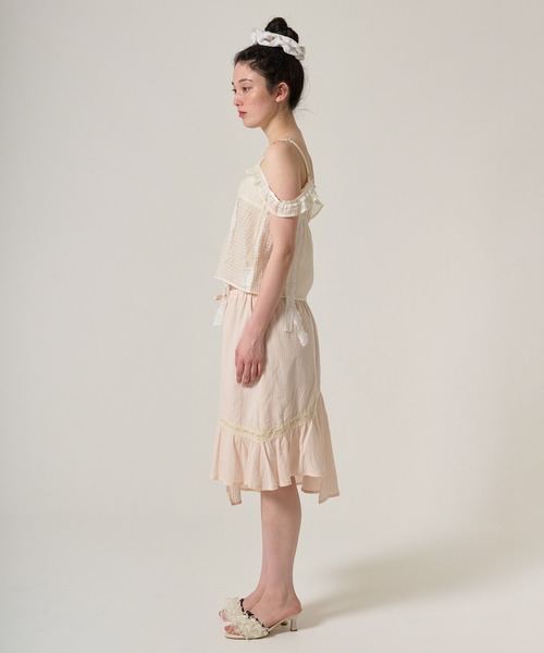 TINA:JOJUN(ティーナジョジュン)の「ハートネック キャミブラウス TINA:JOJUN(キャミソール・レディース・アイボリー/サーモンピンク・M)」の18枚目の写真