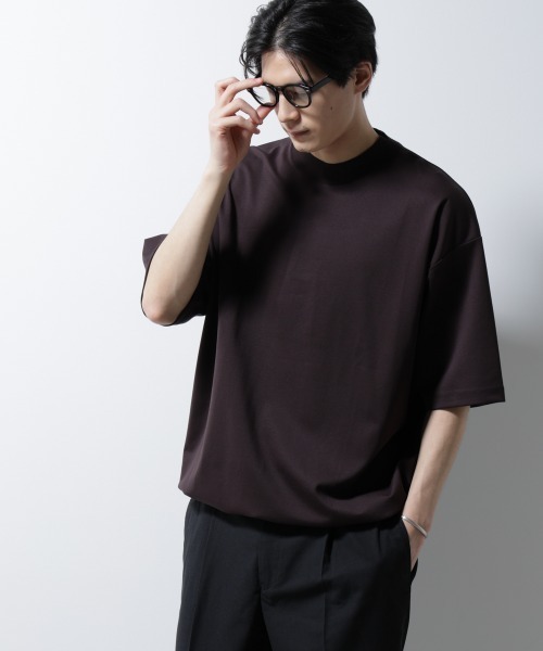 【コットンシルケット】ポンチ クルーネック Tシャツ シルケットポンチクルーネックジャケT｜メンズファッション通販