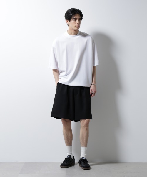 セール】シルケットポンチワイドモックネックTシャツ（Tシャツ