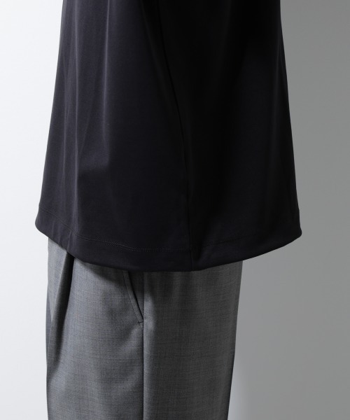 シルケットポンチワイドモックネックTシャツ シルケット ポンチ ワイド モックネック Tシャツ