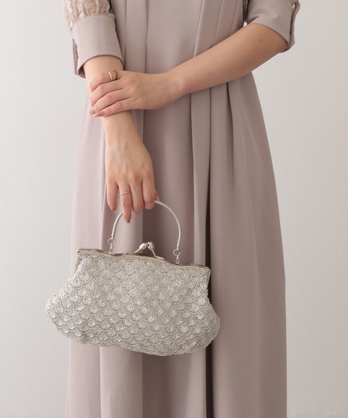 Lace Ladies(レースレディース)の「3WAY ビーズ がま口 コンパクト パーティーバッグ(クラッチバッグ・レディース・ブラック/シルバー・FREE)」の18枚目の写真