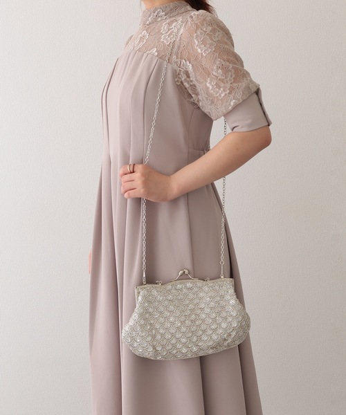 Lace Ladies(レースレディース)の「3WAY ビーズ がま口 コンパクト パーティーバッグ(クラッチバッグ・レディース・ブラック/シルバー・FREE)」の20枚目の写真