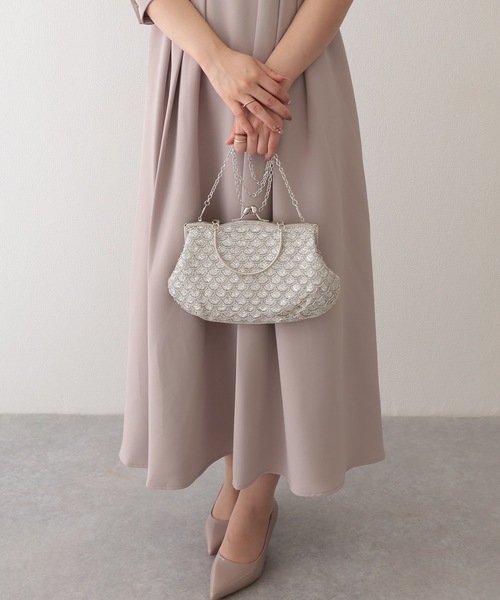 Lace Ladies(レースレディース)の「3WAY ビーズ がま口 コンパクト パーティーバッグ(クラッチバッグ・レディース・ブラック/シルバー・FREE)」の22枚目の写真
