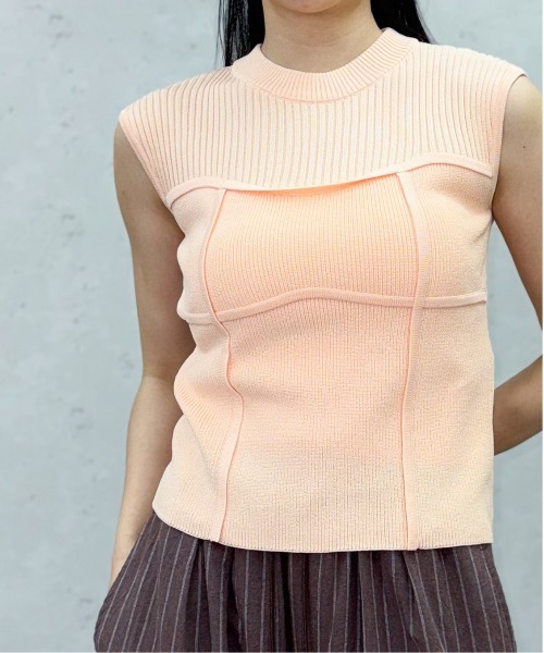 Per sist ence（パーシエンス）の「綿タッチビスチェデザインノースリーブプルオーバー（Tシャツ/カットソー・レディース・ピンク/モカ/アイボリー/ブラック・ONE SIZE）」の16枚目の写真