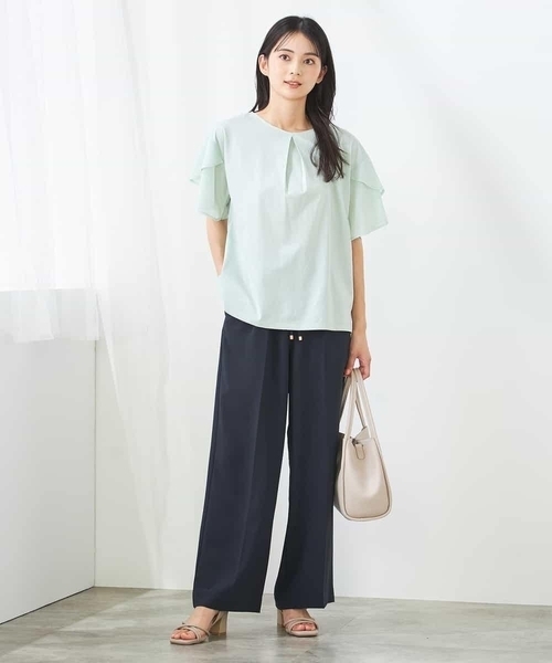 a.v.v(アーヴェヴェ)の「【接触冷感/UVカット】2WAY シフォンケープカットソー(Tシャツ/カットソー・レディース・グレー系その他/ブラック/ピンク/ミント・34/40/42/36/38)」の16枚目の写真