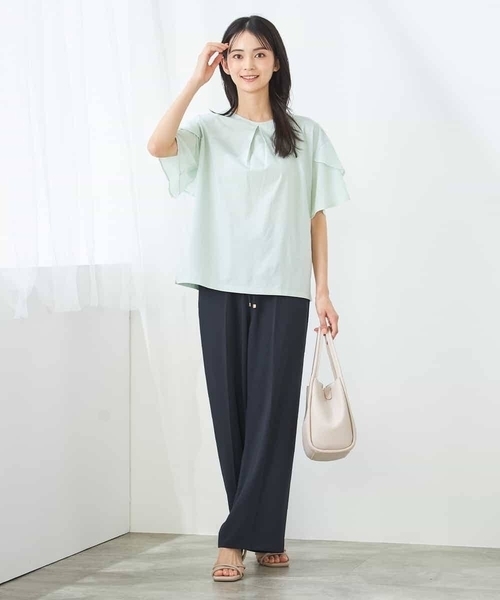 a.v.v(アーヴェヴェ)の「【接触冷感/UVカット】2WAY シフォンケープカットソー(Tシャツ/カットソー・レディース・グレー系その他/ブラック/ピンク/ミント・34/40/42/36/38)」の19枚目の写真