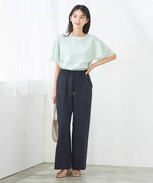 a.v.v(アーヴェヴェ)の「【接触冷感/UVカット】2WAY シフォンケープカットソー(Tシャツ/カットソー・レディース・グレー系その他/ブラック/ピンク/ミント・34/40/42/36/38)」の20枚目の写真