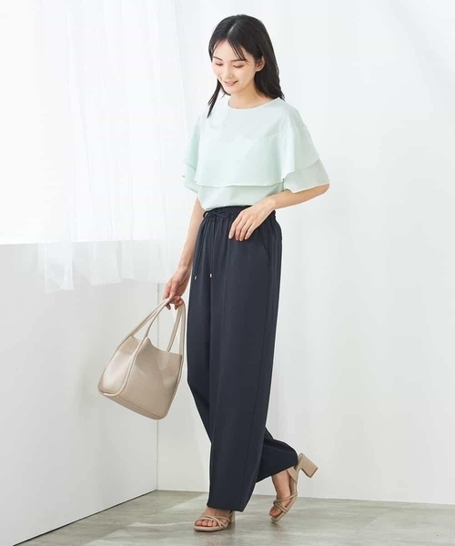 a.v.v(アーヴェヴェ)の「【接触冷感/UVカット】2WAY シフォンケープカットソー(Tシャツ/カットソー・レディース・グレー系その他/ブラック/ピンク/ミント・34/40/42/36/38)」の22枚目の写真