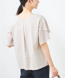 【接触冷感/UVカット】2WAY シフォンケープカットソー