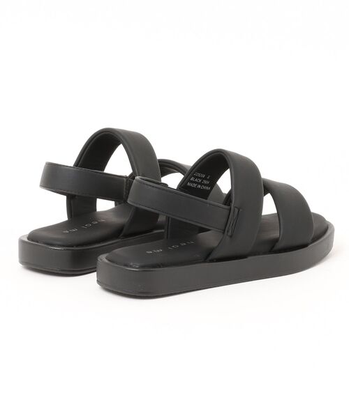 HEAL ME(ヒールミー)の「heal me ヒールミー レディース ソフトダブルベルトサンダル パデッドサンダル 22520(サンダル・レディース・ブラック/ベージュ・LL/S/M/L)」の3枚目の写真