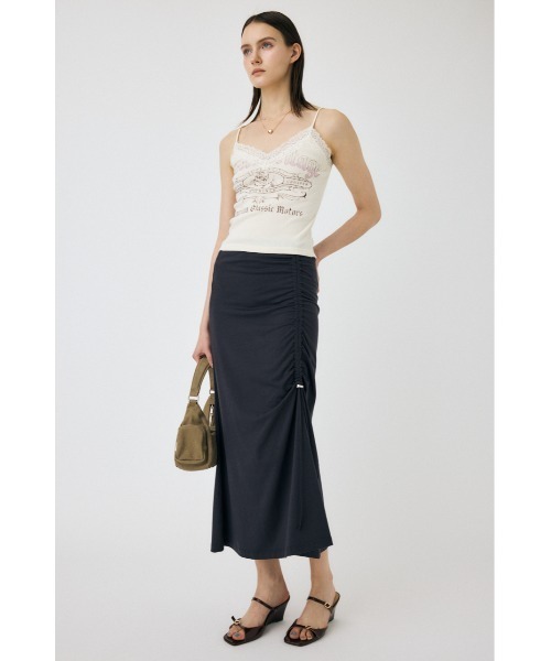 MOUSSY（マウジー）の「DRAWSTRING CUT スカート（スカート・レディース・レッド/ブラック・FREE）」の4枚目の写真