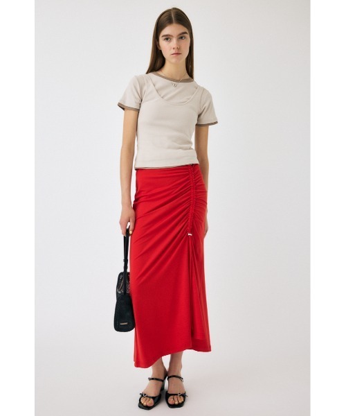 MOUSSY（マウジー）の「DRAWSTRING CUT スカート（スカート・レディース・レッド/ブラック・FREE）」の15枚目の写真