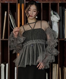 Ezick（エジック）の「Elegant volume sleeves　セットキャミドレス（ドレス）」