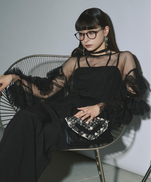 【Ezick】Elegant volume sleeves セットキャミドレス Elegant volume sleeves セットキャミドレス（ドレス）｜Ezick