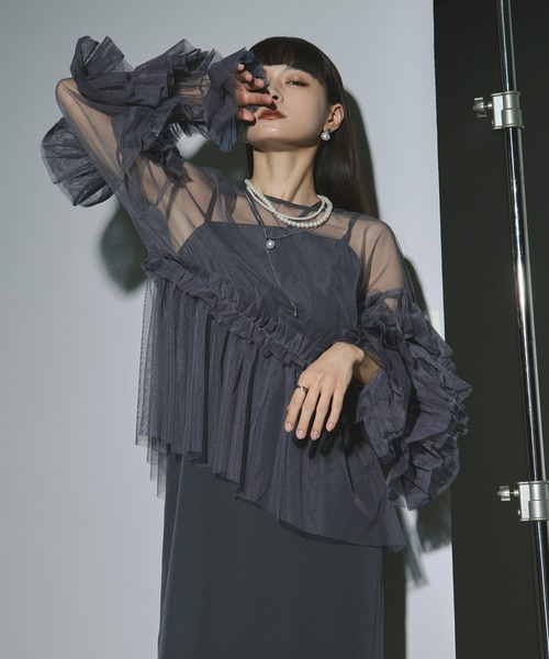 Elegant volume sleeves セットキャミドレス（ドレス）｜Ezick