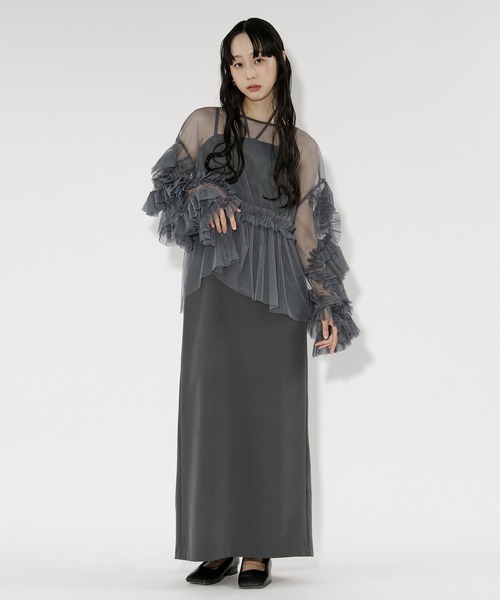 【Ezick】Elegant volume sleeves セットキャミドレス Elegant volume sleeves セットキャミドレス（ドレス）｜Ezick