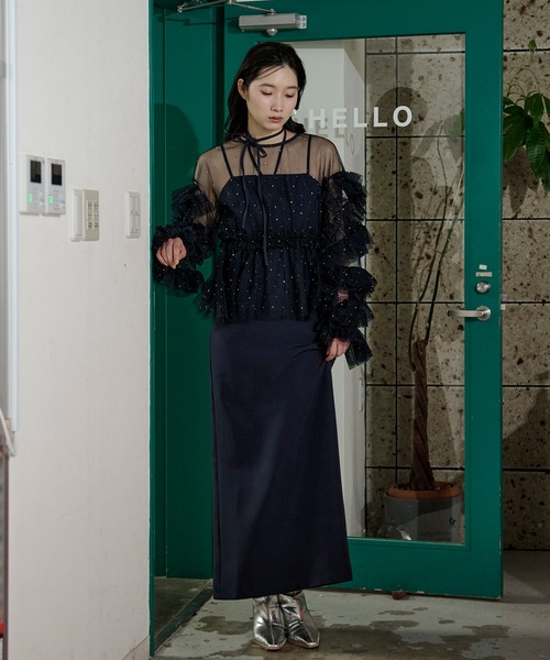 セール】Elegant volume sleeves セットキャミドレス（ドレス）｜Ezick