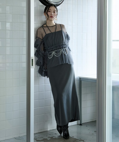 Elegant volume sleeves セットキャミドレス（ドレス）｜Ezick