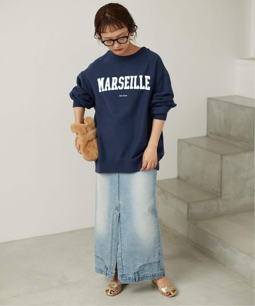 WEB限定/追加》MARSEILLE ロゴスウェット（スウェット）｜SLOBE IENA
