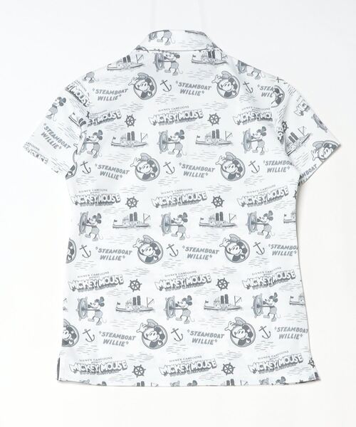 Disney（ディズニー）の「ディズニー  iCOOL 遮熱UVポロシャツ（ポロシャツ・レディース・サンドグレー/ホワイト・S/M/L/XL/2XL）」の3枚目の写真