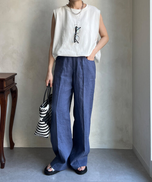 DouDou（ドゥドゥ）の「スウェットタンクプルオーバー（Tシャツ/カットソー・レディース・オフホワイト/グレー/ブラック/ブラウン・FREE）」の8枚目の写真