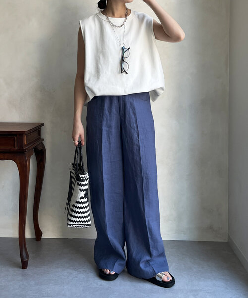 DouDou（ドゥドゥ）の「スウェットタンクプルオーバー（Tシャツ/カットソー・レディース・オフホワイト/グレー/ブラック/ブラウン・FREE）」の9枚目の写真