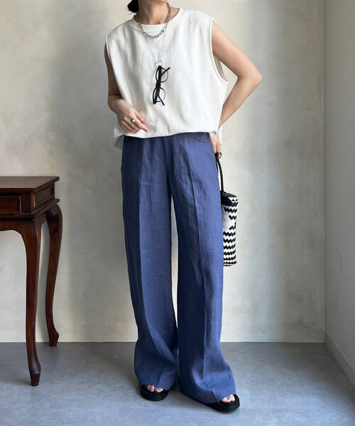 DouDou（ドゥドゥ）の「スウェットタンクプルオーバー（Tシャツ/カットソー・レディース・オフホワイト/グレー/ブラック/ブラウン・FREE）」の10枚目の写真