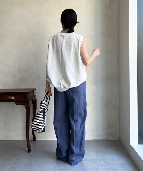 DouDou（ドゥドゥ）の「スウェットタンクプルオーバー（Tシャツ/カットソー・レディース・オフホワイト/グレー/ブラック/ブラウン・FREE）」の12枚目の写真