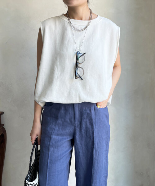 DouDou（ドゥドゥ）の「スウェットタンクプルオーバー（Tシャツ/カットソー・レディース・オフホワイト/グレー/ブラック/ブラウン・FREE）」の13枚目の写真