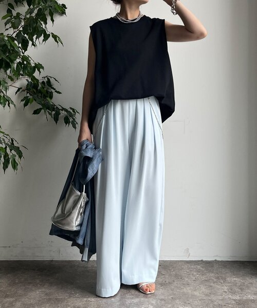 DouDou（ドゥドゥ）の「スウェットタンクプルオーバー（Tシャツ/カットソー・レディース・オフホワイト/グレー/ブラック/ブラウン・FREE）」の18枚目の写真