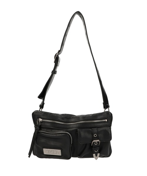 X-girl（エックスガール）の「FAUX LEATHER 2WAY BELT BAG（ショルダーバッグ・レディース・ブラック・ONE SIZE）」の6枚目の写真