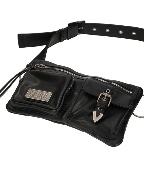 X-girl（エックスガール）の「FAUX LEATHER 2WAY BELT BAG（ショルダーバッグ・レディース・ブラック・ONE SIZE）」の9枚目の写真