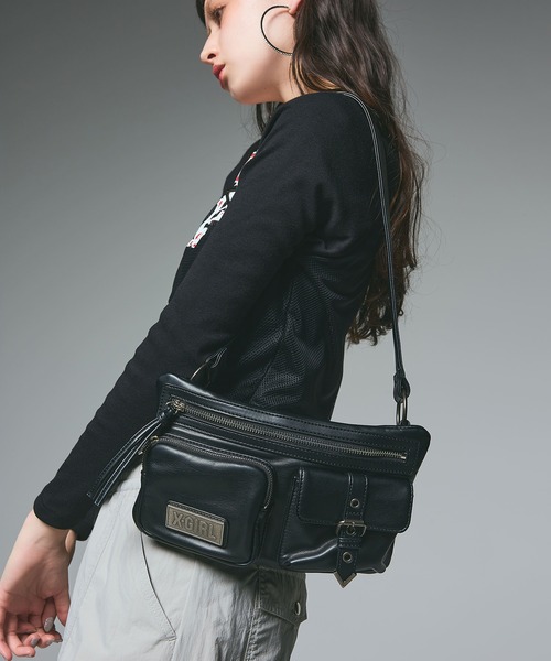 X-girl（エックスガール）の「FAUX LEATHER 2WAY BELT BAG（ショルダーバッグ・レディース・ブラック・ONE SIZE）」の15枚目の写真