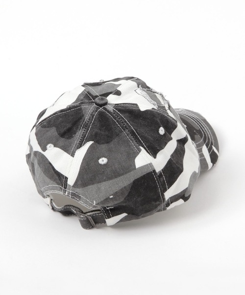 LAND MUSEUM（ランドミュージアム）の「LAND MUSEUM／カモフラダメージCAP（キャップ・メンズ・ダークブラウン/グレー/カーキ・FREE）」の8枚目の写真