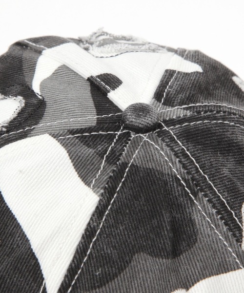 LAND MUSEUM（ランドミュージアム）の「LAND MUSEUM／カモフラダメージCAP（キャップ・メンズ・ダークブラウン/グレー/カーキ・FREE）」の12枚目の写真