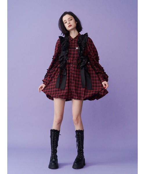 jouetie フリルショルダーバルーンミニワンピース フリルショルダーバルーンミニワンピース（ワンピース）｜jouetie