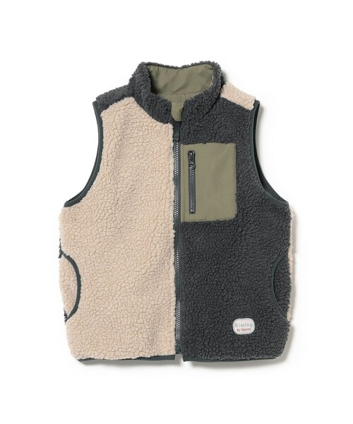 B:MING by BEAMS(ビーミングバイビームス)の「リバーシブル ボア ベスト 2025FW(90~140cm)(ベスト・キッズ・パープル系その他5/チャコールグレー・M(110-120)/L(130-140)/S(90-100))」の3枚目の写真