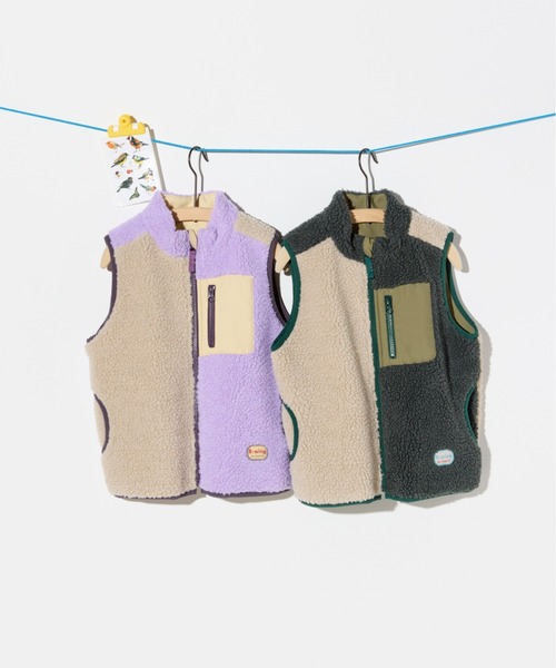 B:MING by BEAMS(ビーミングバイビームス)の「リバーシブル ボア ベスト 2025FW(90~140cm)(ベスト・キッズ・パープル系その他5/チャコールグレー・M(110-120)/L(130-140)/S(90-100))」の17枚目の写真