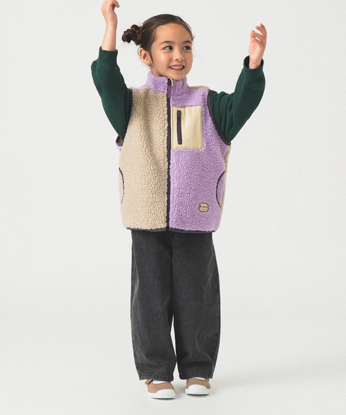 B:MING by BEAMS(ビーミングバイビームス)の「リバーシブル ボア ベスト 2025FW(90~140cm)(ベスト・キッズ・パープル系その他5/チャコールグレー・M(110-120)/L(130-140)/S(90-100))」の21枚目の写真