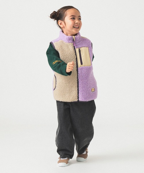 B:MING by BEAMS(ビーミングバイビームス)の「リバーシブル ボア ベスト 2025FW(90~140cm)(ベスト・キッズ・パープル系その他5/チャコールグレー・M(110-120)/L(130-140)/S(90-100))」の22枚目の写真