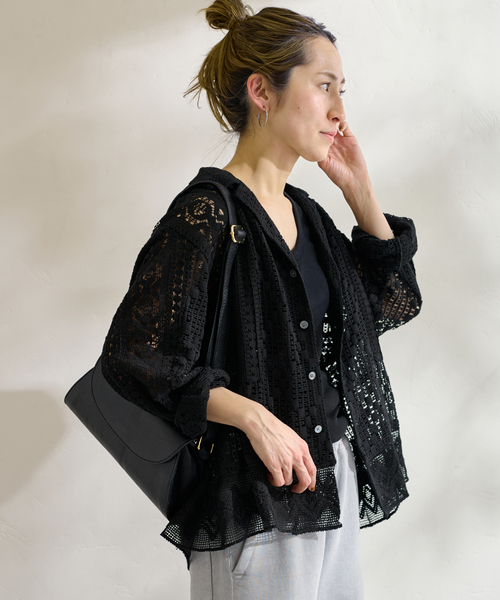 フレームワーク　アンティークレースオープンカラーシャツ ≪追加≫アンティークレースオープンカラーシャツ（シャツ／ブラウス