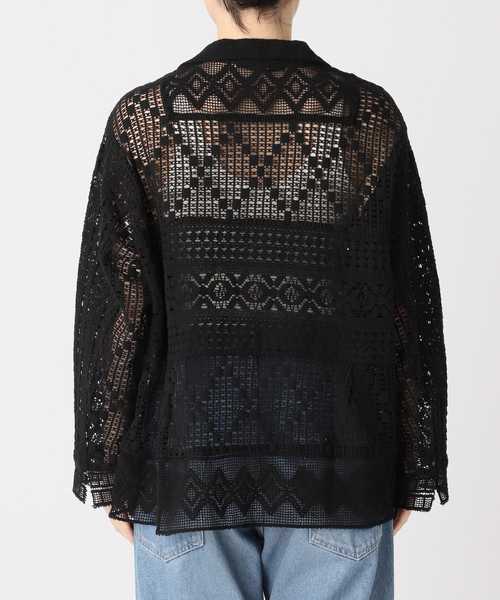 FRAMeWORK（フレームワーク）の「≪追加≫アンティークレースOPカラーシャツ 2（シャツ/ブラウス・レディース・ブラック/アイボリー・FREE）」の7枚目の写真