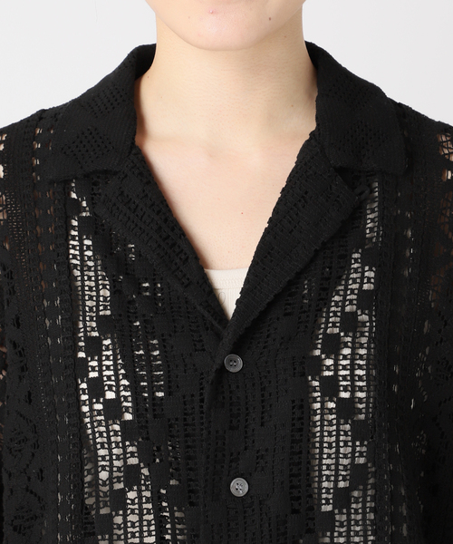 FRAMeWORK（フレームワーク）の「≪追加≫アンティークレースOPカラーシャツ 2（シャツ/ブラウス・レディース・ブラック/アイボリー・FREE）」の8枚目の写真