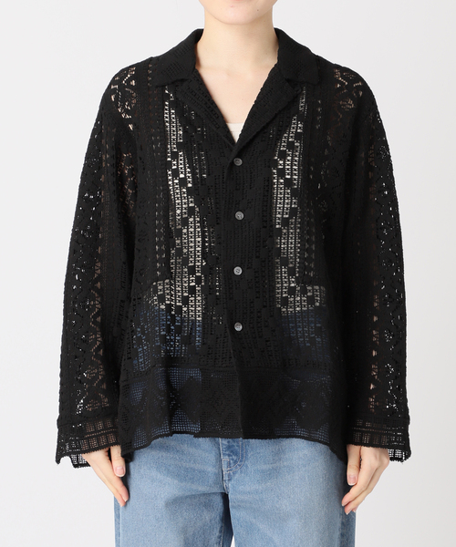 FRAMeWORK（フレームワーク）の「≪追加≫アンティークレースOPカラーシャツ 2（シャツ/ブラウス・レディース・ブラック/アイボリー・FREE）」の15枚目の写真