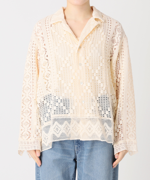 FRAMeWORK（フレームワーク）の「≪追加≫アンティークレースOPカラーシャツ 2（シャツ/ブラウス・レディース・ブラック/アイボリー・FREE）」の17枚目の写真