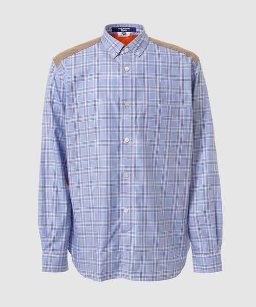 JUNYA WATANABE MAN 2015 パッチワークシャツ 美品 JUNYA WATANABE MAN パッチワークシャツ ジュンヤマン 麻