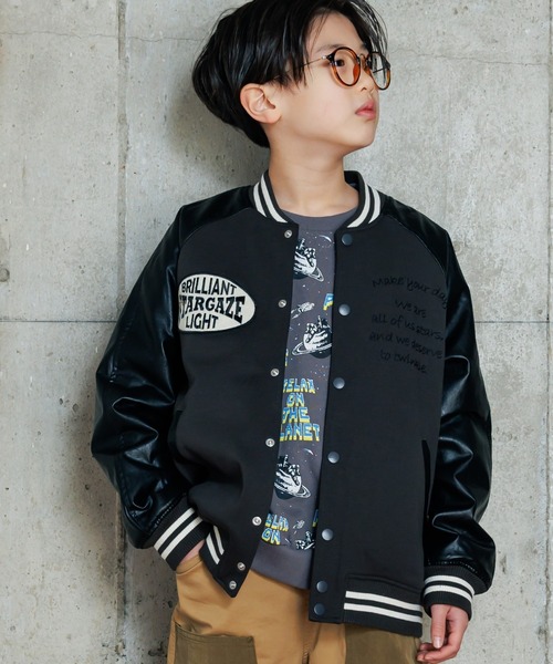 MAKE YOUR DAY（メイクユアデイ）の「アワードジャケット■150.160cm（ブルゾン・キッズ・レッド/チャコールグレー・160/150）」の7枚目の写真